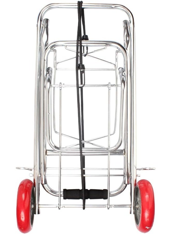 عربة أمتعة قابلة للطي مصنوعة من الألومنيوم بعجلتين (80 كجم) - Image 3